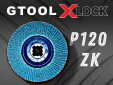 фото Круг лепестковый торцевой GTOOL X-LOCK d125, зерно Р120